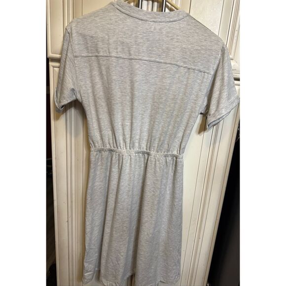 Zara Girls Short Sleeve Elastic Waist Wrap Skirt T-Shirt Dress Gray Size 11-12 - Picture 11 of 13